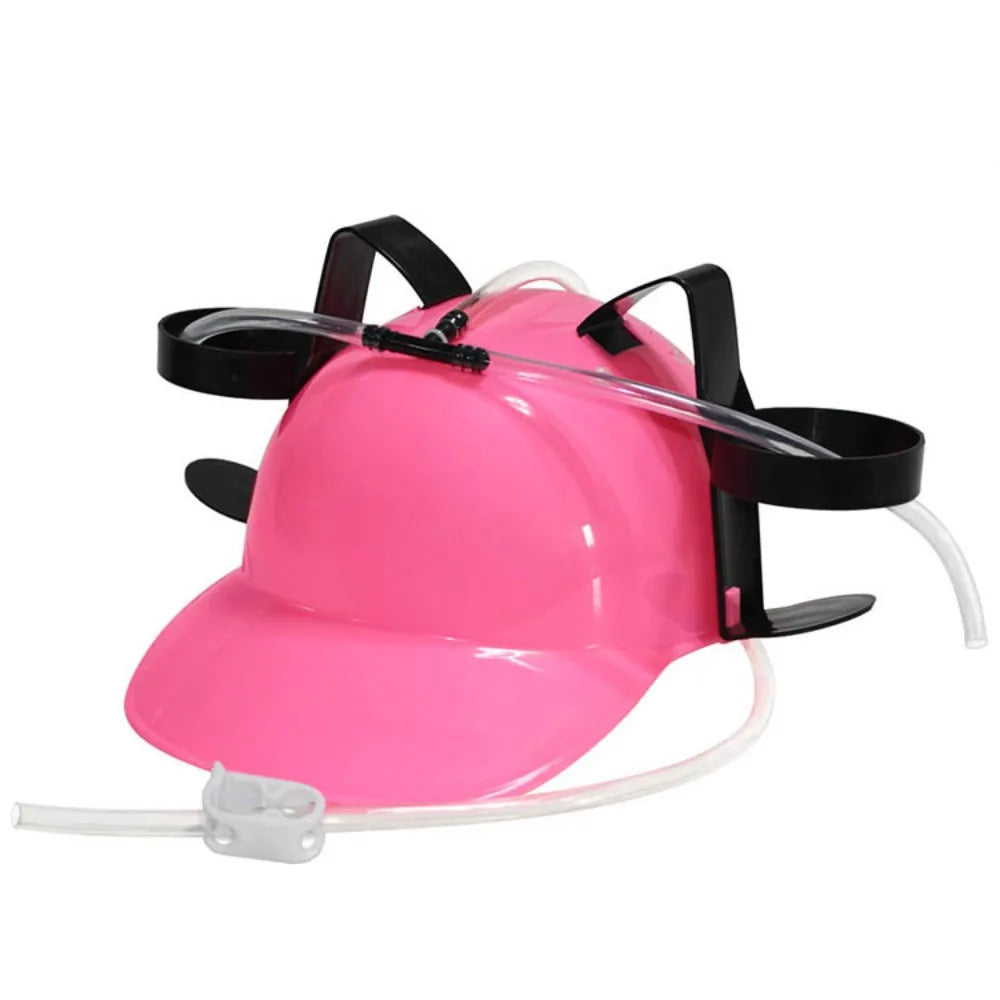 Plastic  Drinking  Helmet  With straw