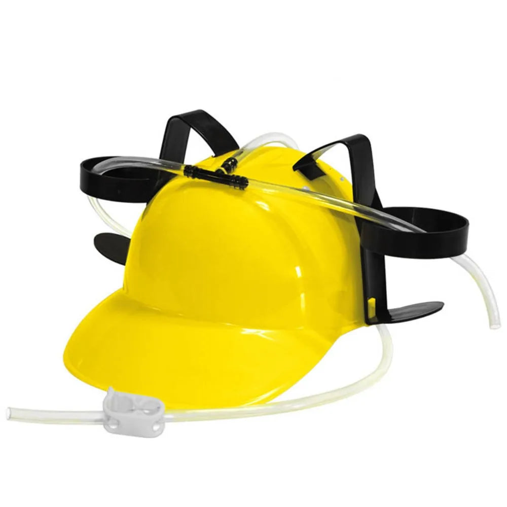Plastic  Drinking  Helmet  With straw